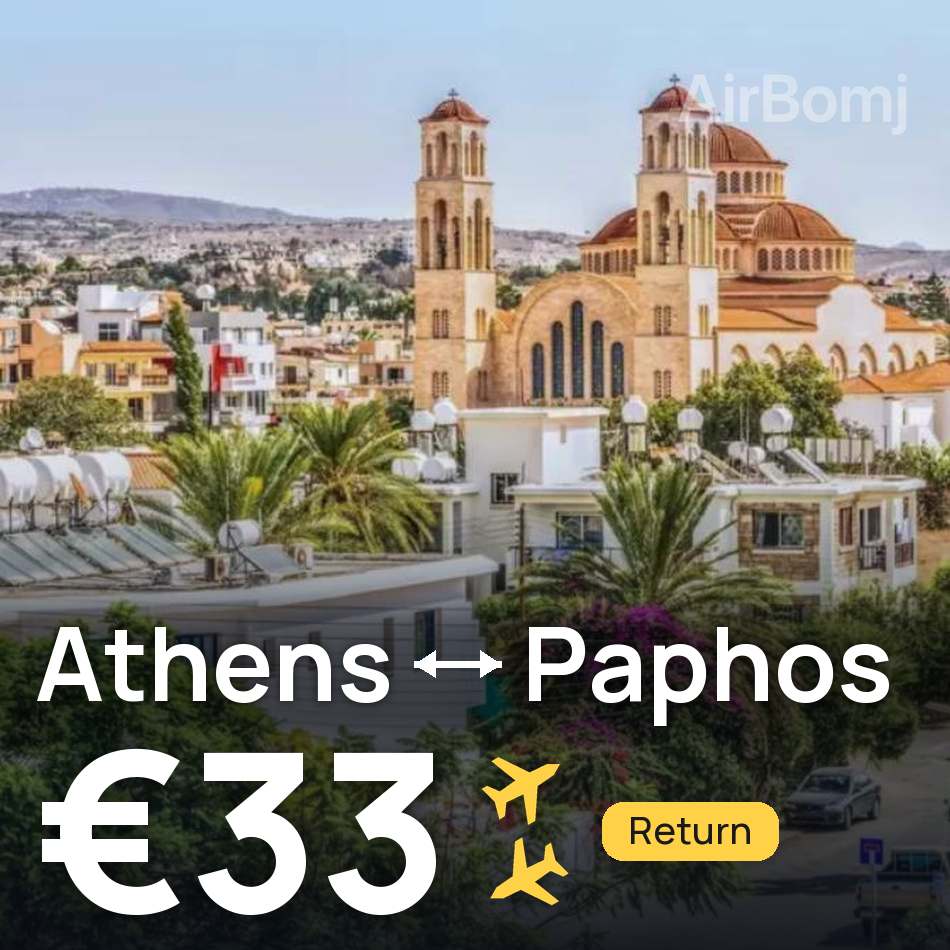 Billet d'avion : Athènes — Paphos, €33