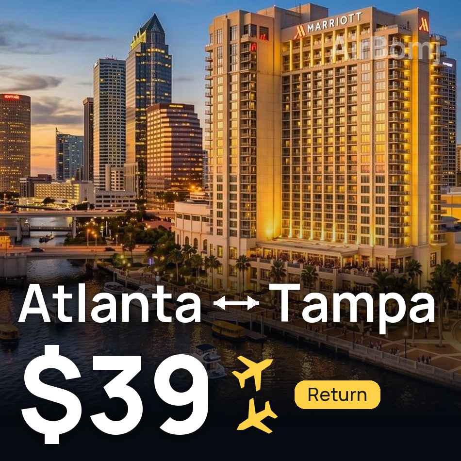 Bilet de avion: Atlanta — Tampa, $39