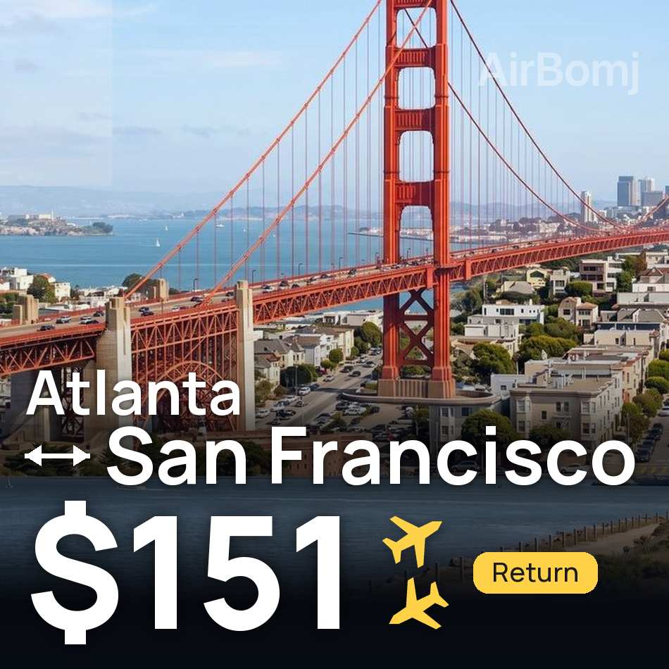 Bilet de avion: Atlanta — San Francisco, $151