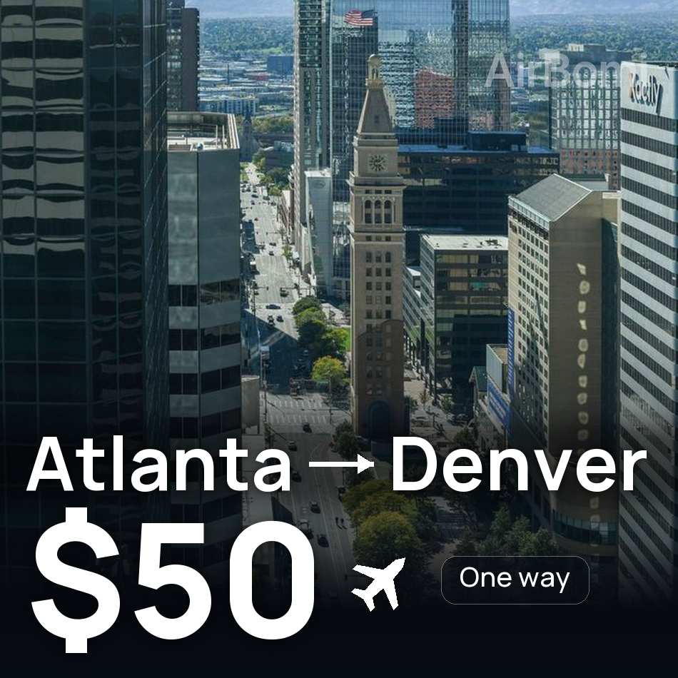 Bilet de avion: Atlanta — Denver, $50