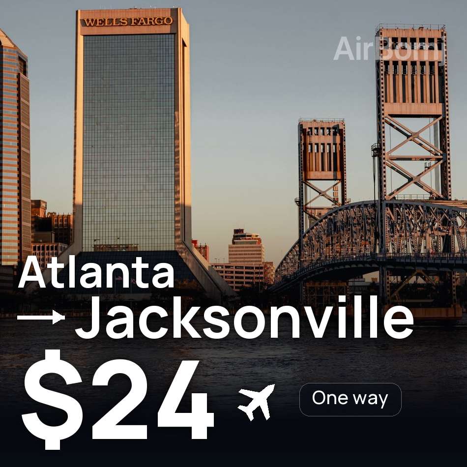 Bilet de avion: Atlanta — Jacksonville, $24