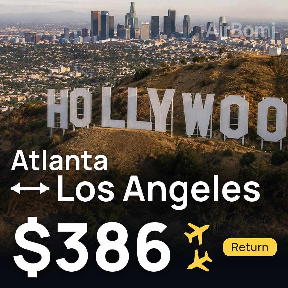 Bilet de avion: Atlanta — Los Angeles, $386