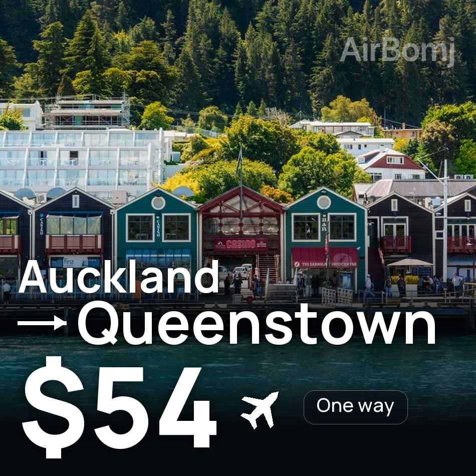 Flugticket: Auckland — Queenstown, $54