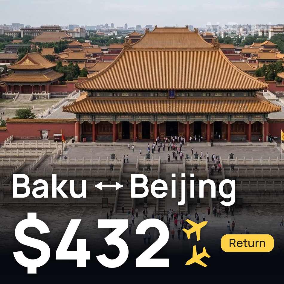 Flugticket: Baku — Peking, $432