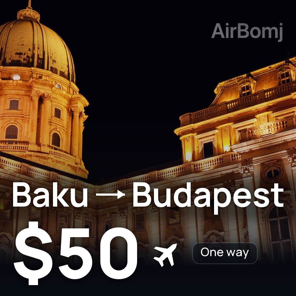 Billete de avión: Bakú — Buda, $50