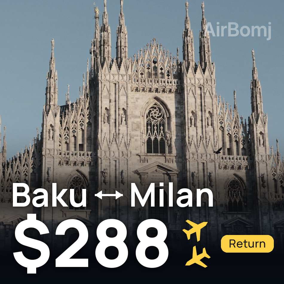Flugticket: Baku — Mailand, $288
