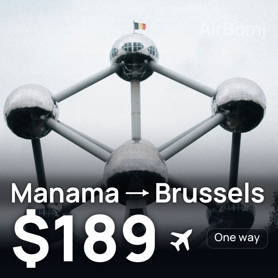 Billet d'avion : Bahrein — Bruxelles, $189