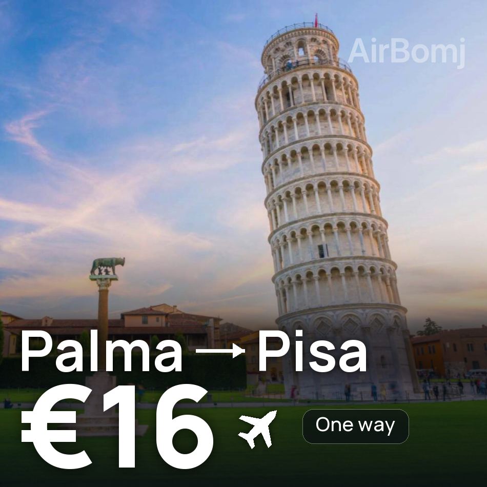 Flugticket: Palma de Mallorca — Pisa, €16