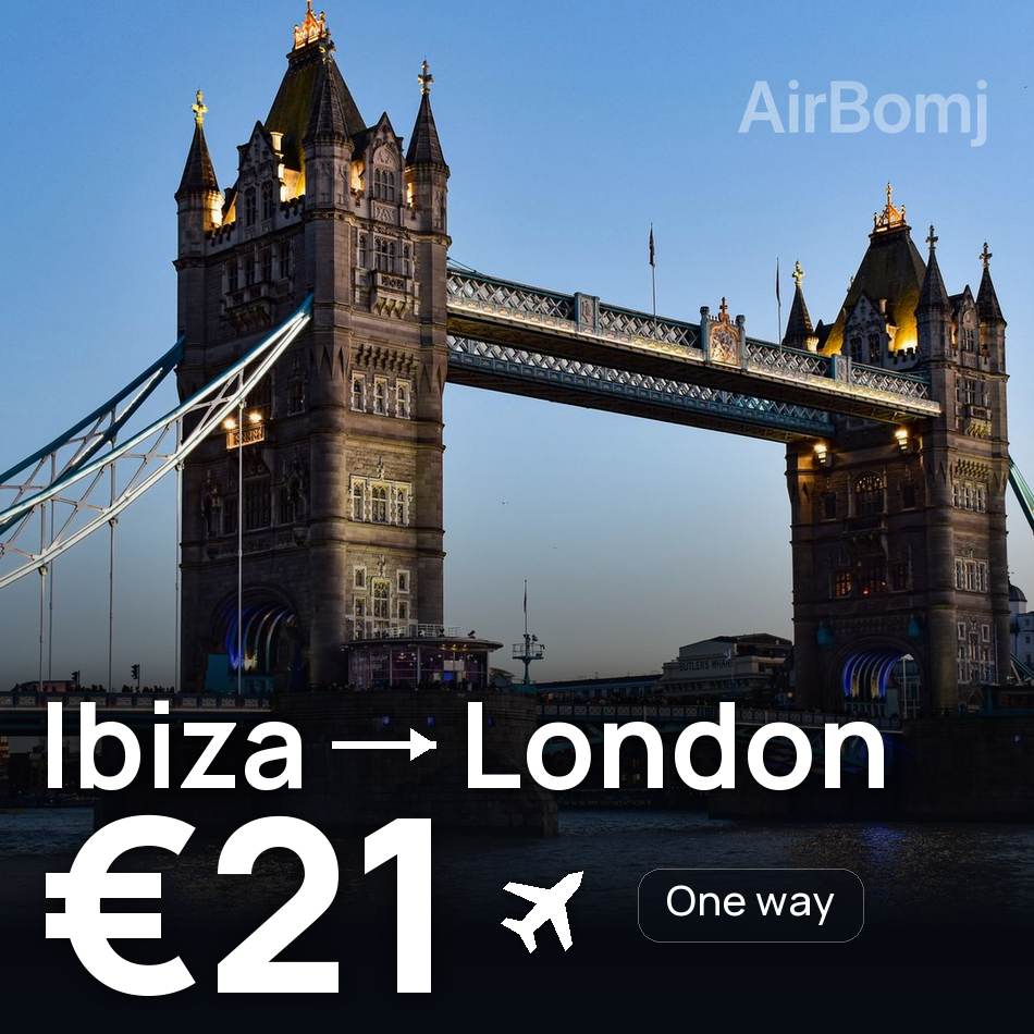 Flugticket: Ibiza — London, €21