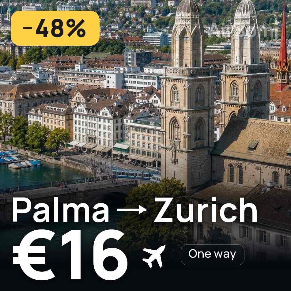 Tiket pesawat: Palma — Zurich, €16