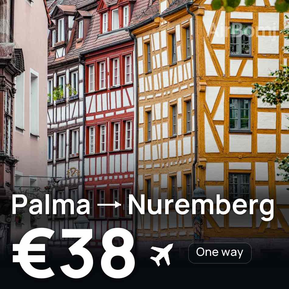 Flugticket: Palma de Mallorca — Nürnberg, €38