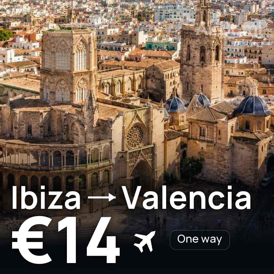 Flugticket: Ibiza — Valencia, €14