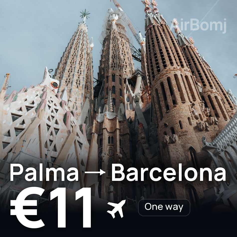 Flugticket: Palma de Mallorca — Barcelona, €11