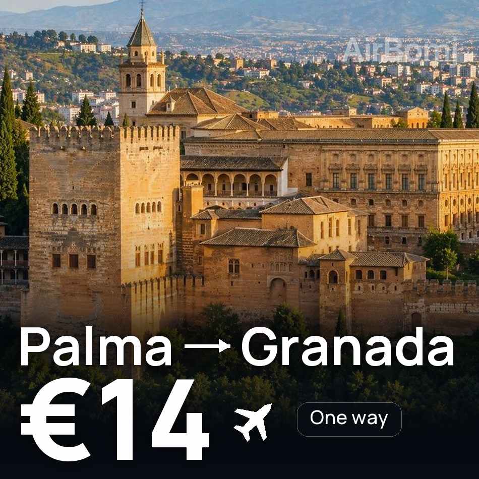 Flugticket: Palma de Mallorca — Granada, €14