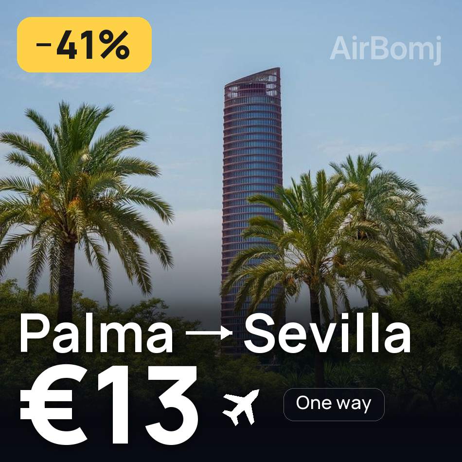 Flugticket: Palma de Mallorca — Seville, €13