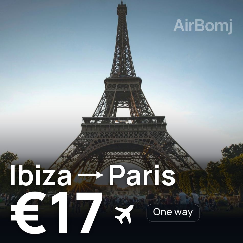 Flugticket: Ibiza — Paris, €17