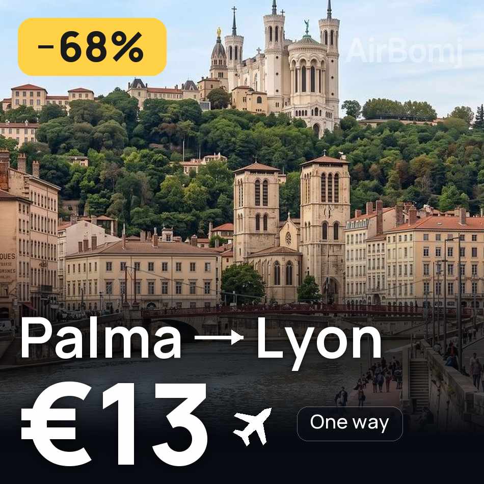 Flugticket: Palma de Mallorca — Lyon, €13