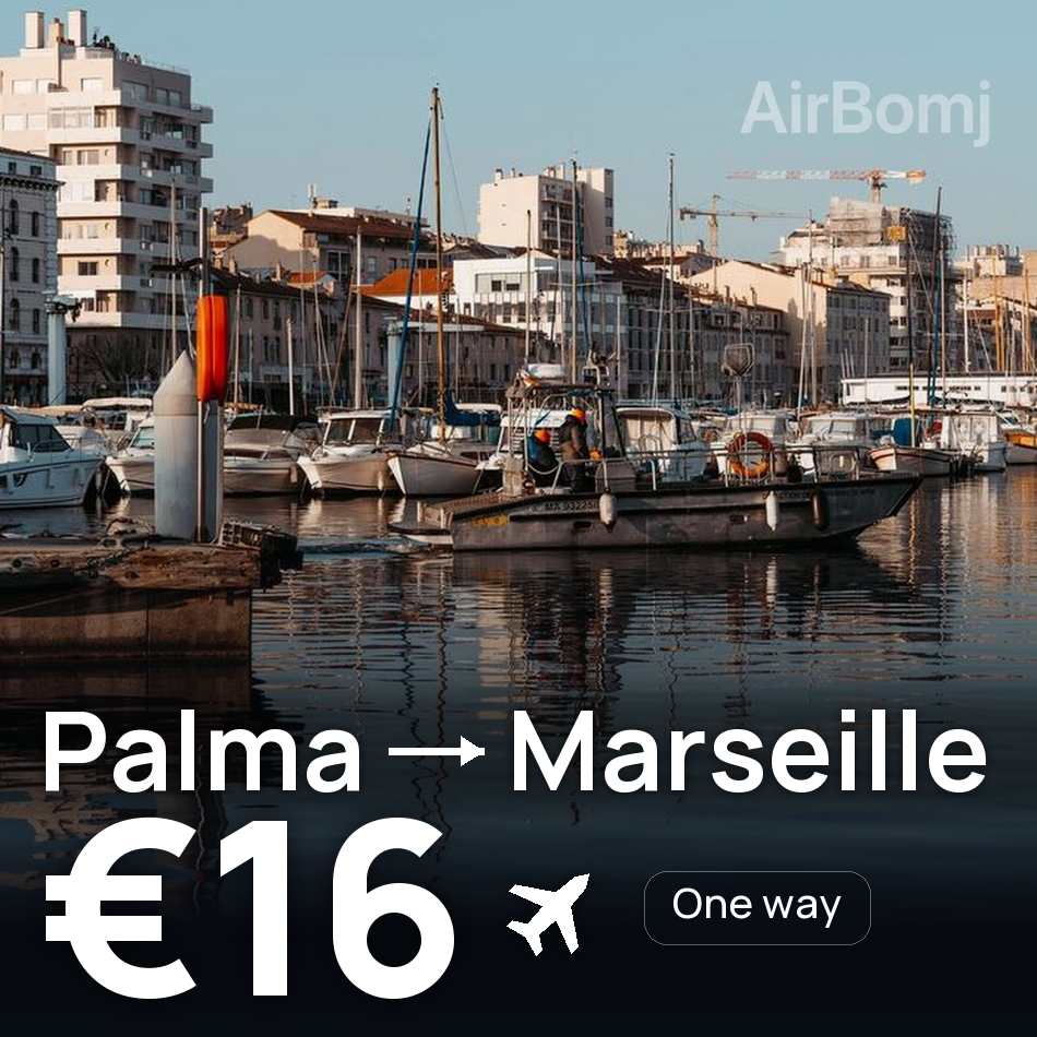 Flugticket: Palma de Mallorca — Marseille, €16