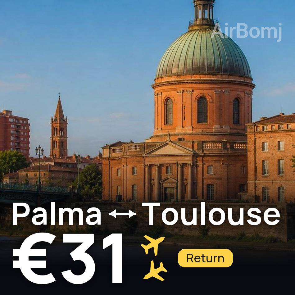 Flugticket: Palma de Mallorca — Toulouse, €31