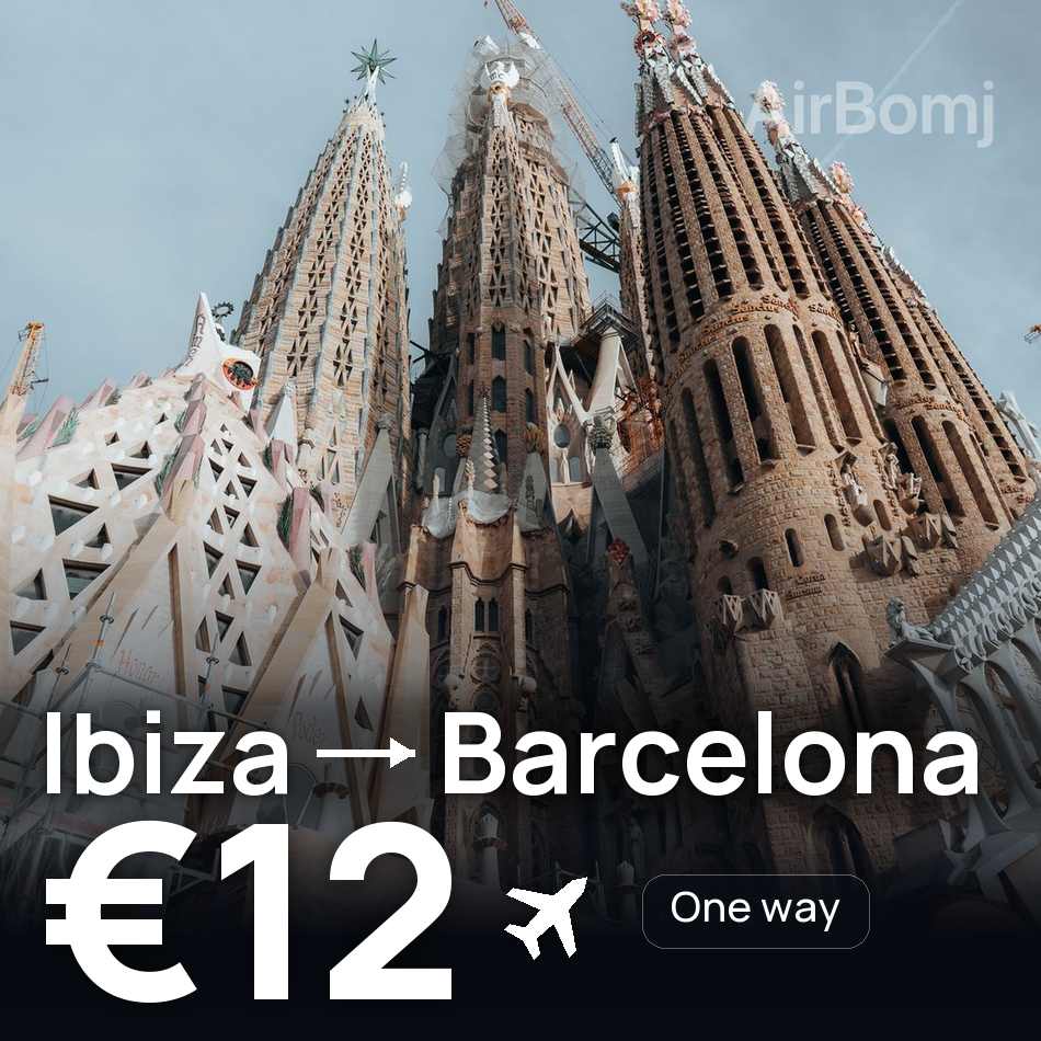 Flugticket: Ibiza — Barcelona, €12