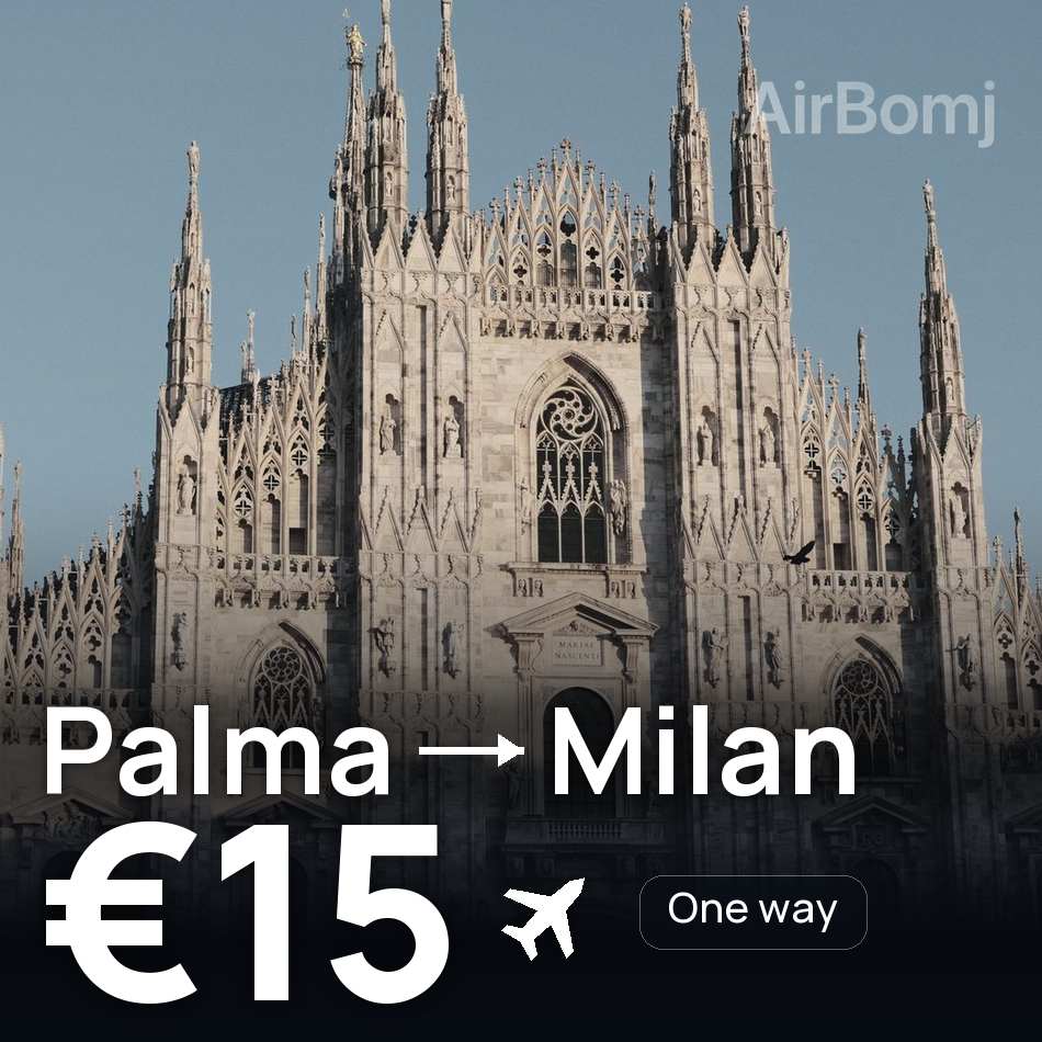 Flugticket: Palma de Mallorca — Mailand, €15
