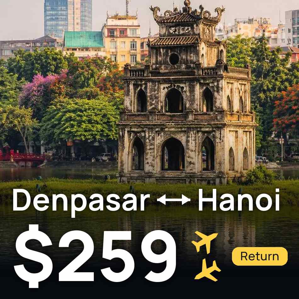 Bilet de avion: Denpasar (Bali) — Hanoi, $259