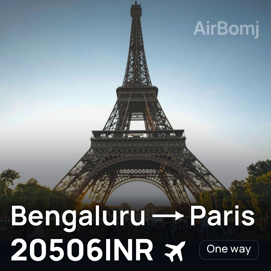 Flugticket: Bengaluru — Paris, 20506INR
