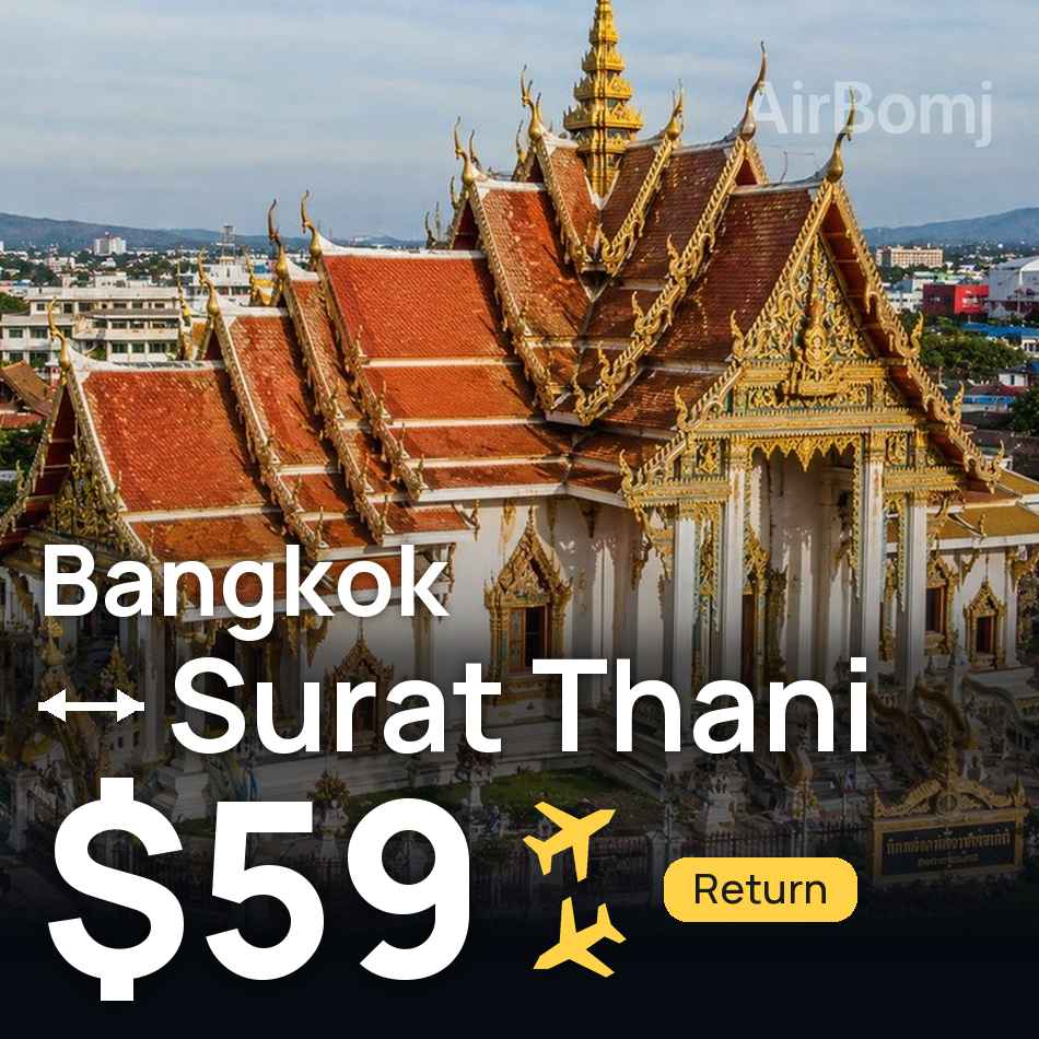 Billet d'avion : Bangkok — Surat Thani, $59