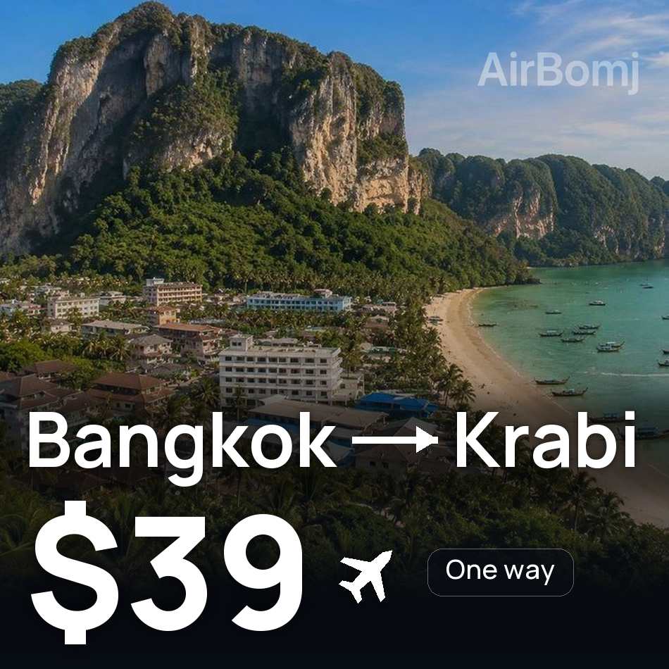 Biglietto aereo: Bangkok — Krabi, $39