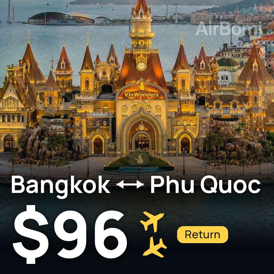 Biglietto aereo: Bangkok — Phu Quoc, $96