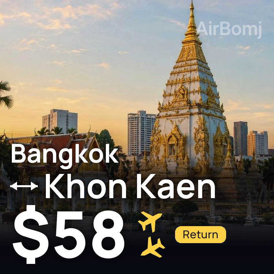 Biglietto aereo: Bangkok — Khon Kaen, $58