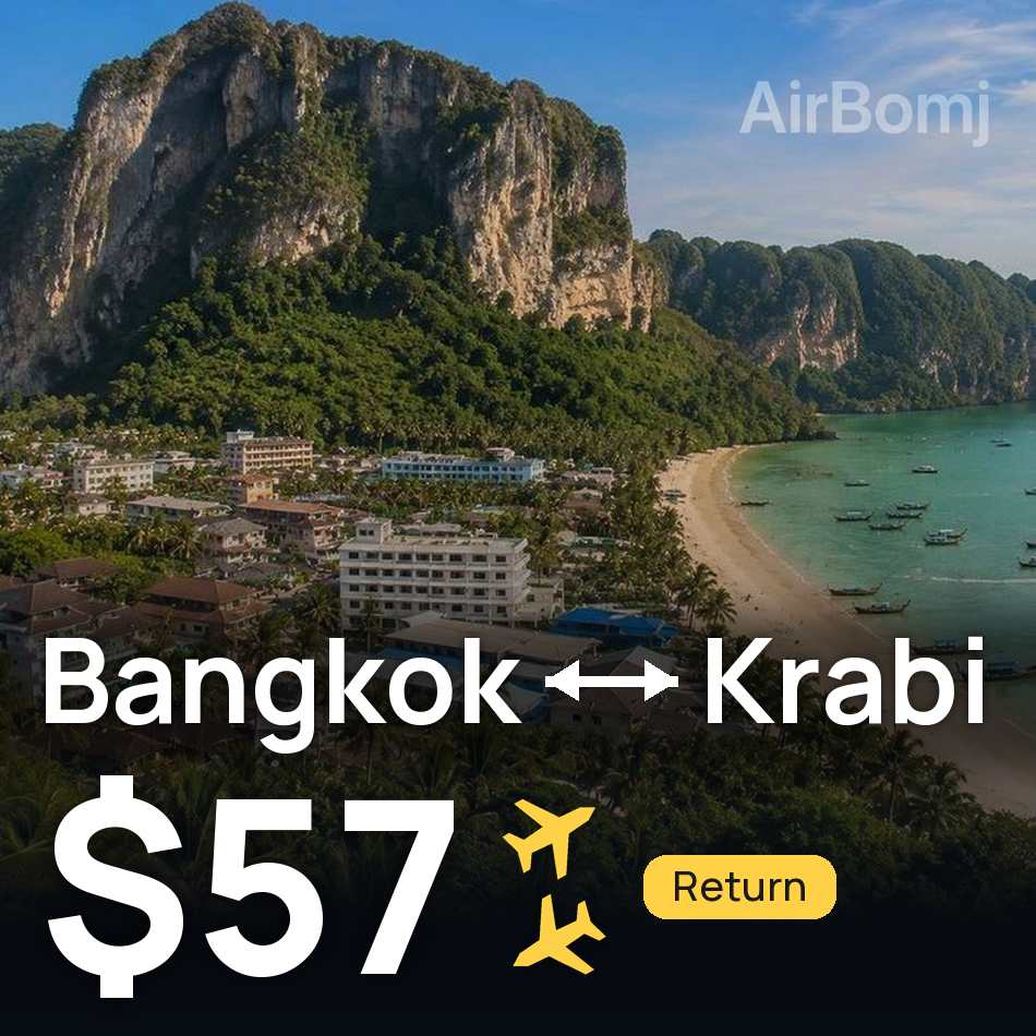 Biglietto aereo: Bangkok — Krabi, $57