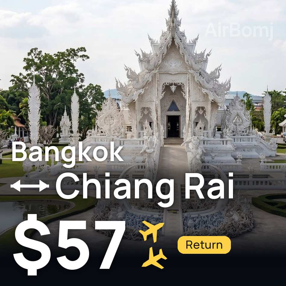 Biglietto aereo: Bangkok — Chiang Rai, $57