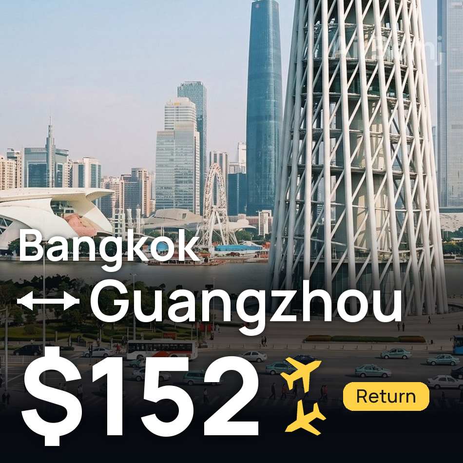 Biglietto aereo: Bangkok — Canton, $152