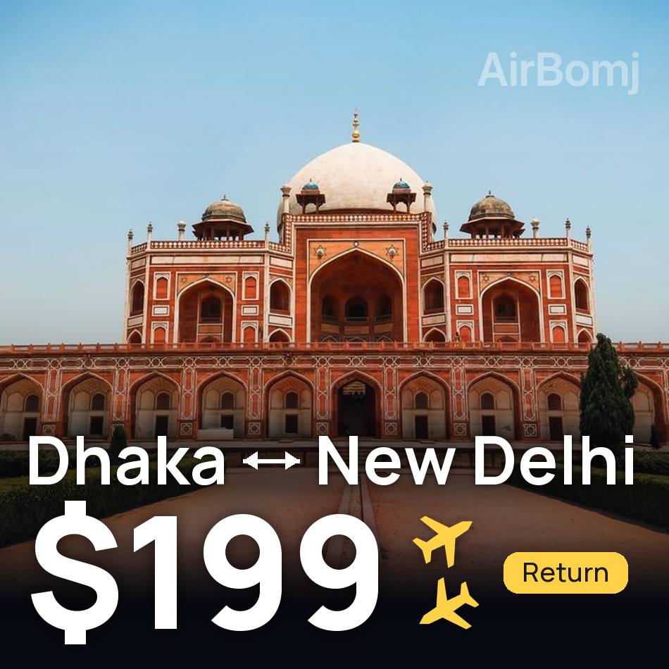 Billet d'avion : Dacca — New Delhi, $199