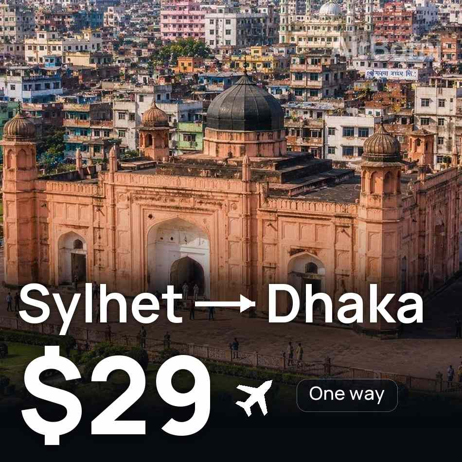 Billet d'avion : Sylhet — Dacca, $29