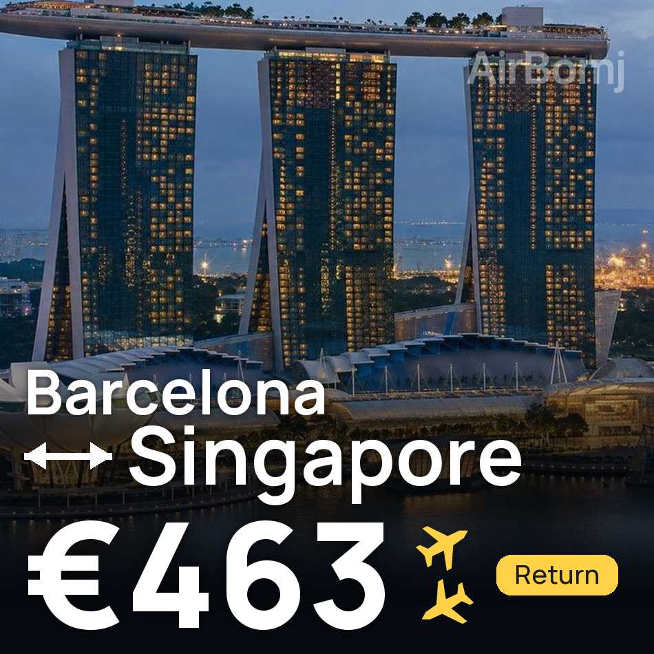 Flugticket: Barcelona — Singapur, €463