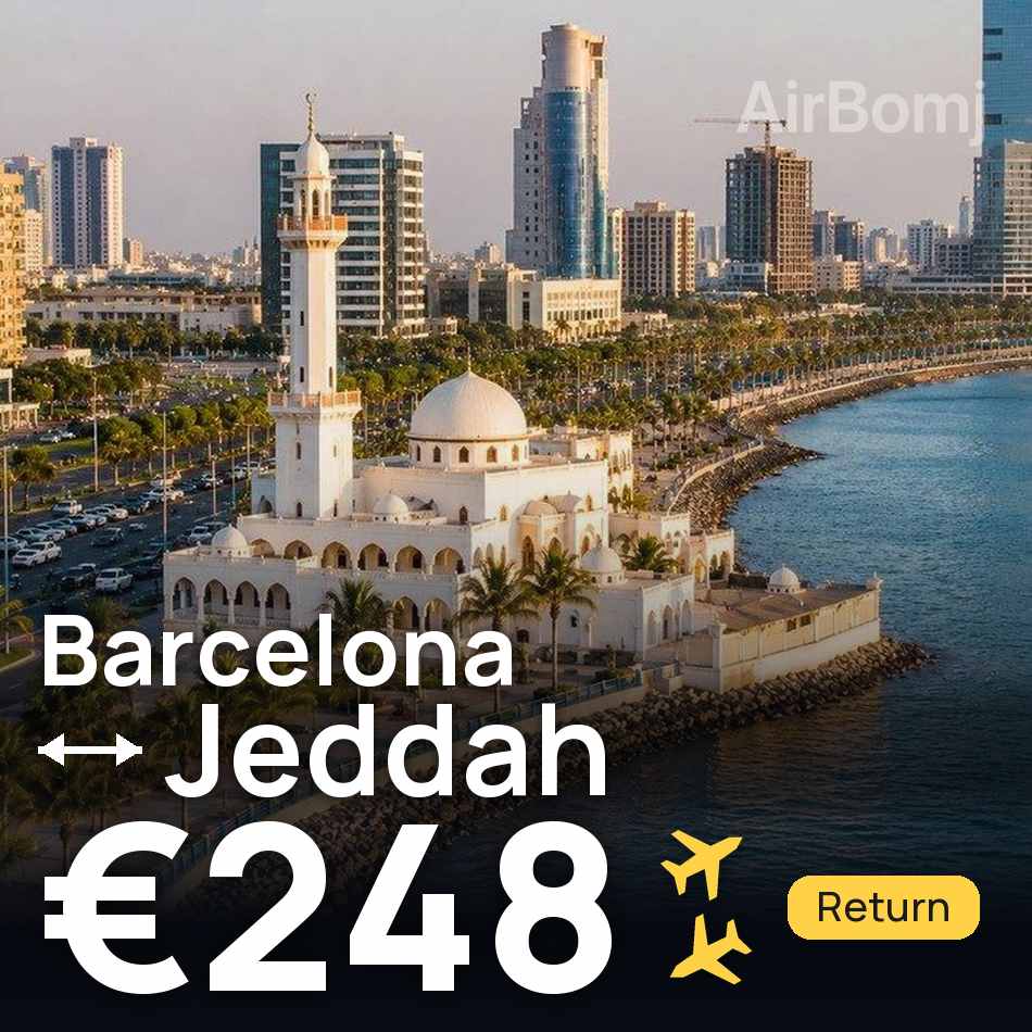 Flugticket: Barcelona — Dschidda, €248