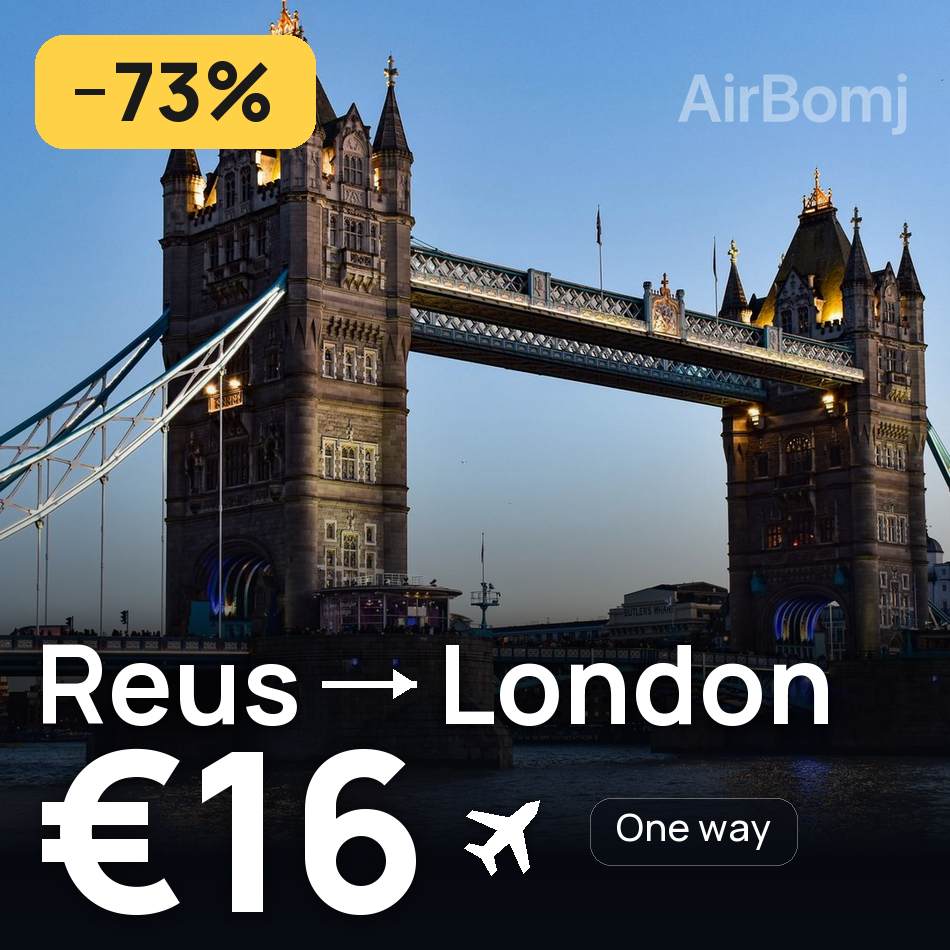 Flugticket: Reus — London, €16