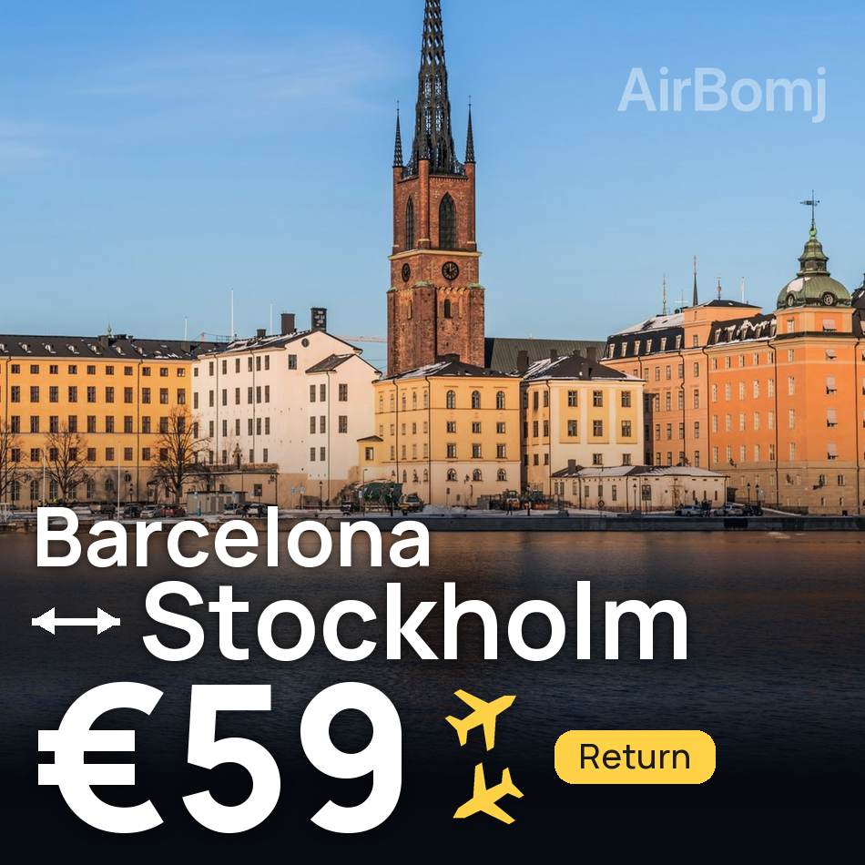 Flugticket: Barcelona — Stockholm, €59