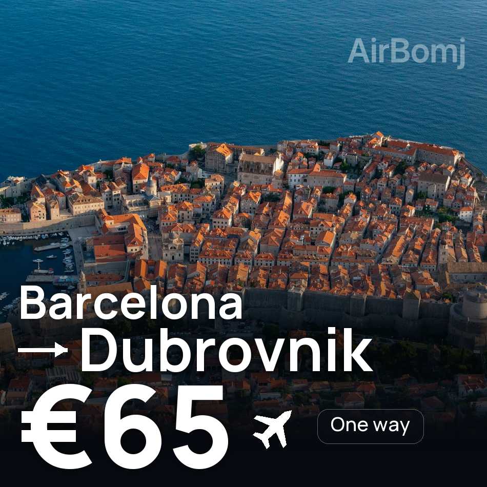 Flugticket: Barcelona — Dubrovnik, €65