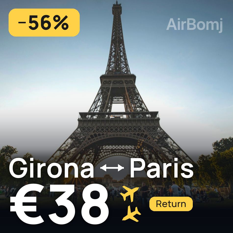 Flugticket: Gerona — Paris, €38
