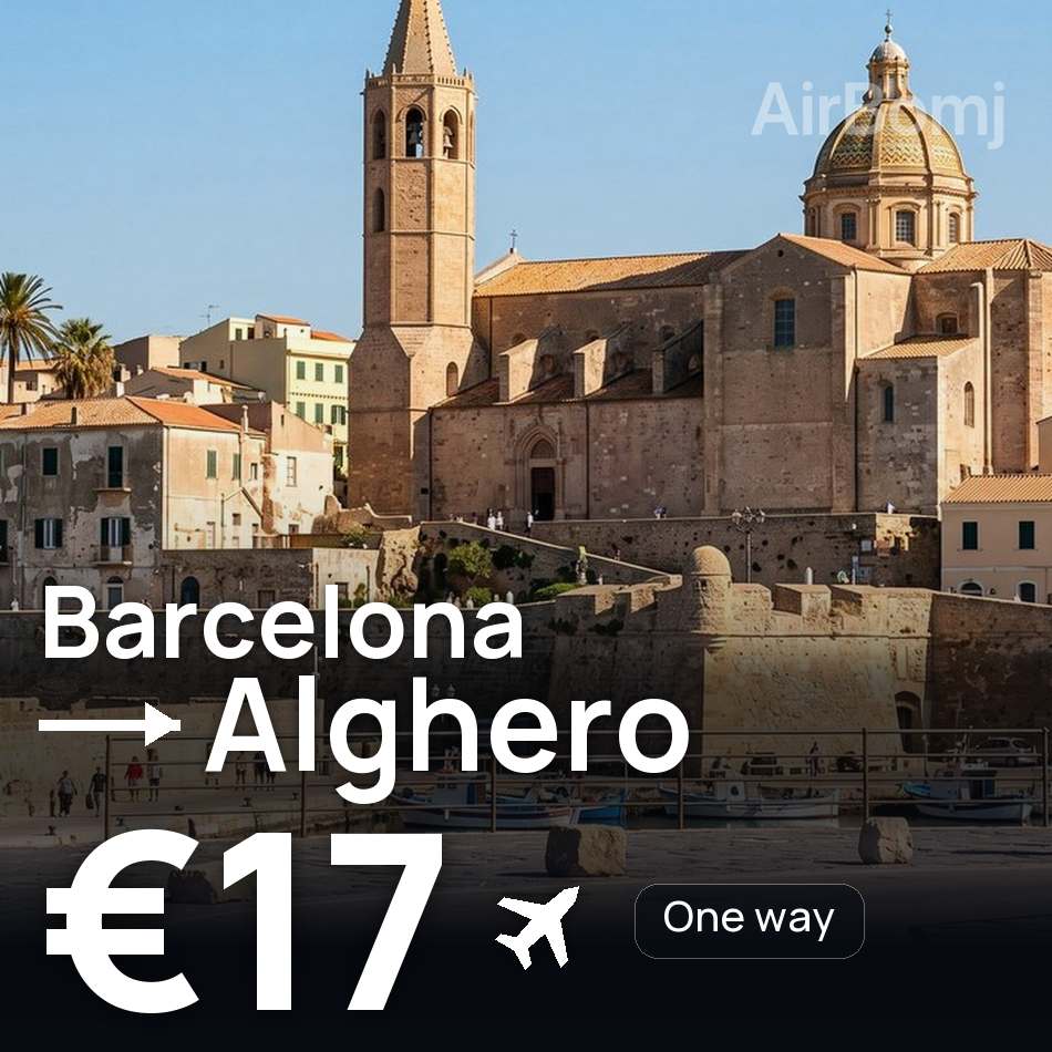 Flugticket: Barcelona — Alghero, €17
