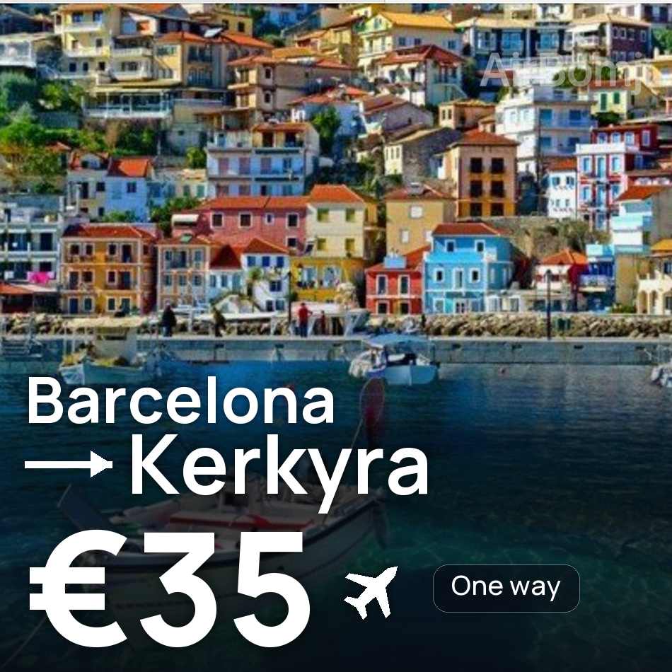 Flugticket: Barcelona — Korfu, €35