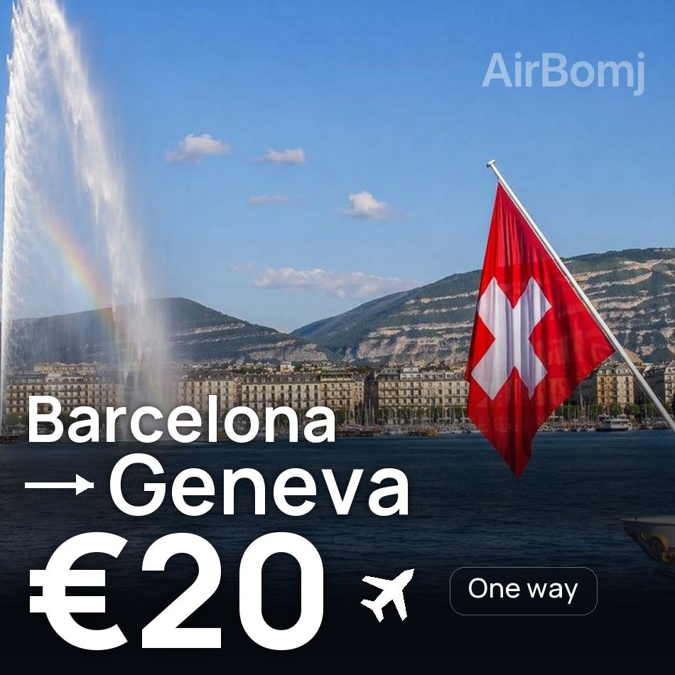 Flugticket: Barcelona — Genf, €20