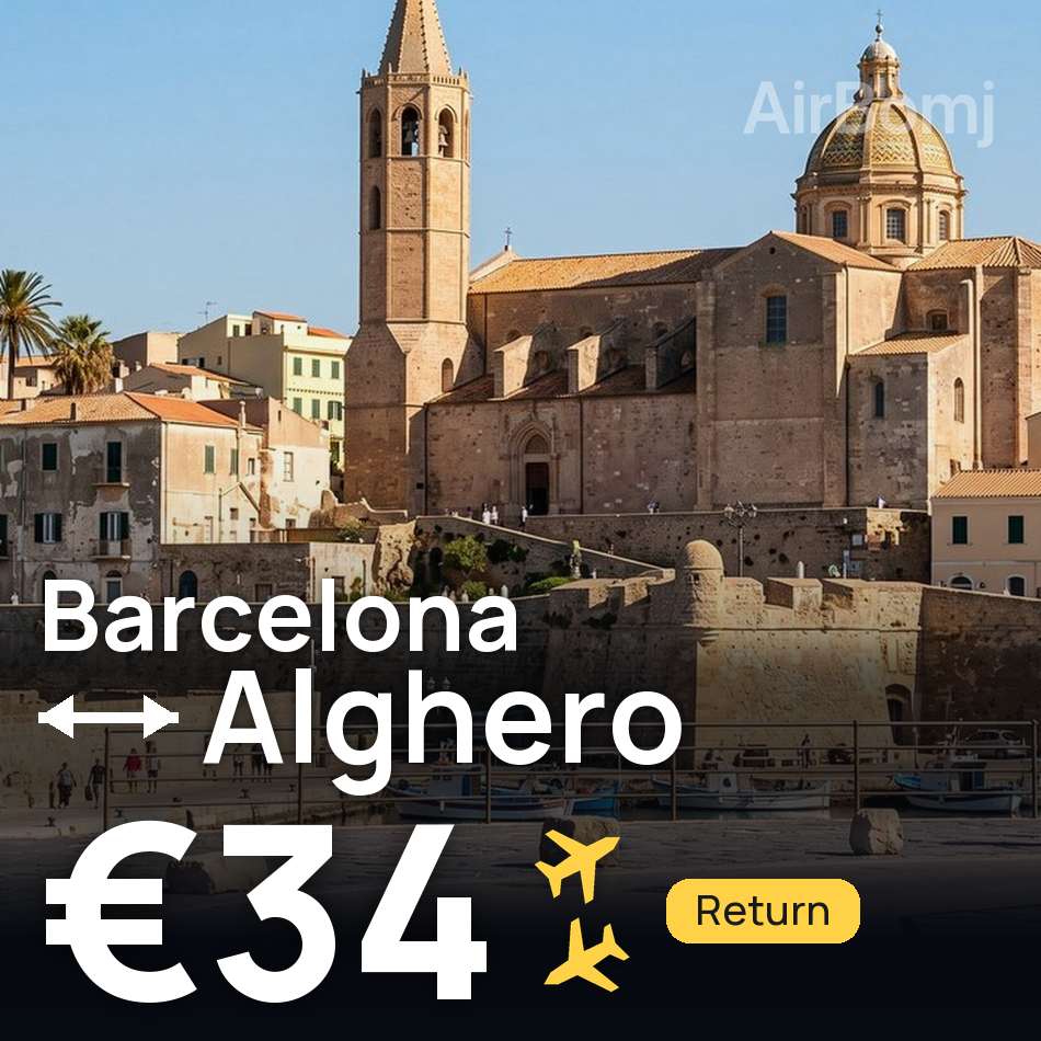 Flugticket: Barcelona — Alghero, €34