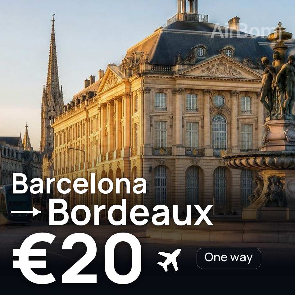 Flugticket: Barcelona — Bordeaux, €20