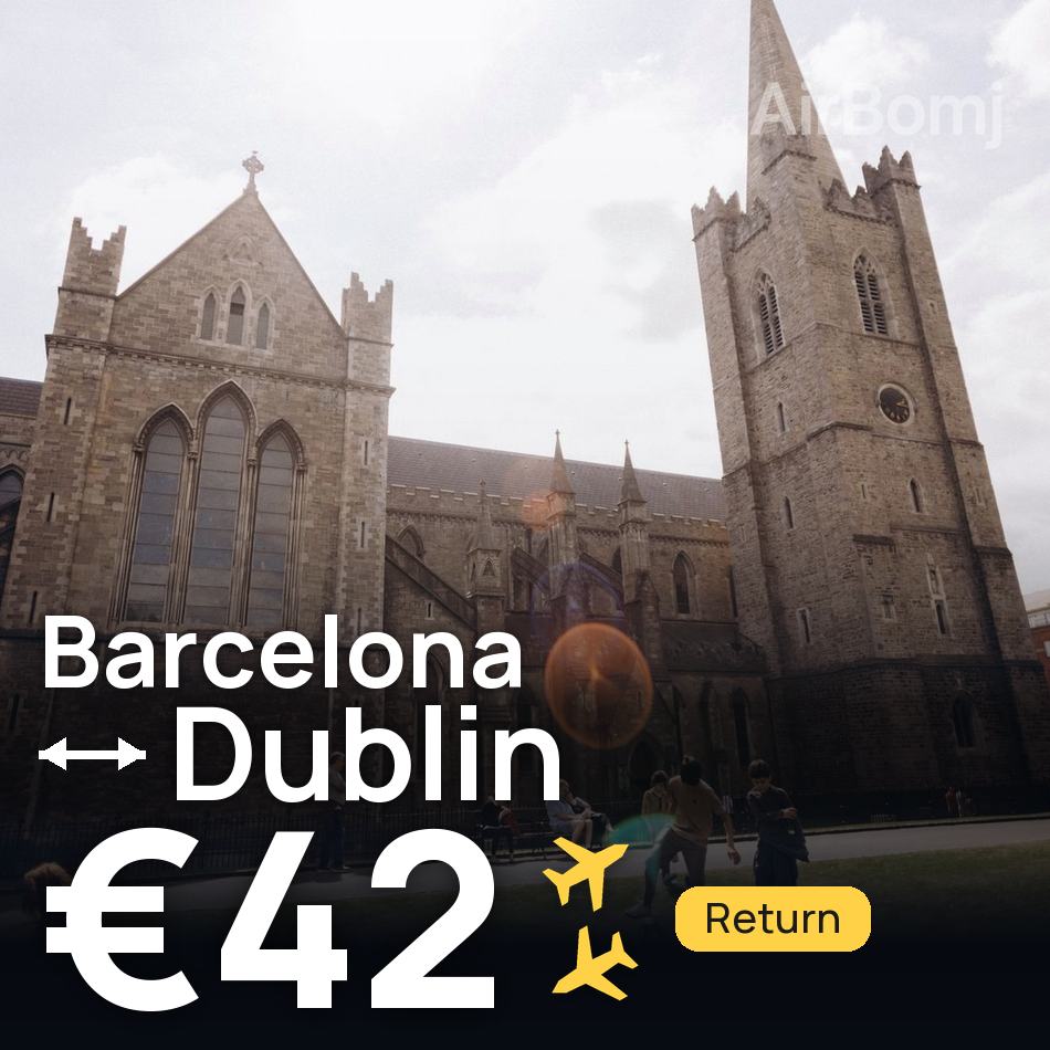 Flugticket: Barcelona — Dublin, €42