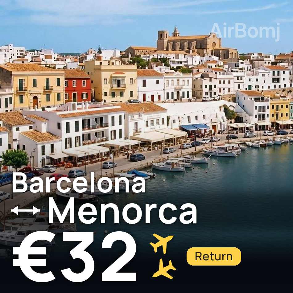 Bilet lotniczy: Barcelona — Minorka, €32