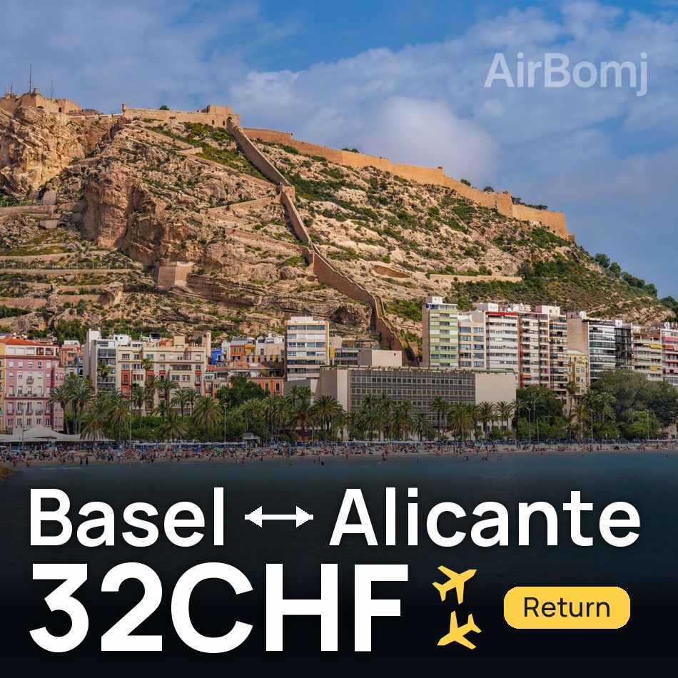تذكرة طيران: بازل — أليكانتي، 32CHF